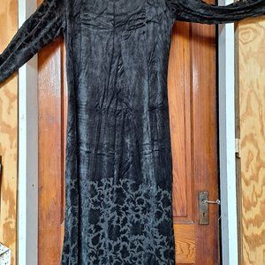 Carole Little Black Velvet stretch Lace Dress